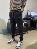 啄木鸟休闲裤男2025秋冬新款加绒加厚束脚裤男宽松百搭男士九分裤子男裤 8005黑色常规 XL 建议120-145斤 实拍图