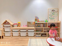 米囹   玩具收纳柜实木大容量抽屉式书架收纳架组合架宝宝玩具整理柜 书格【纯实木】 实拍图