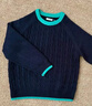 巴拉巴拉童装儿童毛衫男童女童2025新款冬装圆领毛衣亲子装撞色学院风上衣 蓝绿色调 150 实拍图