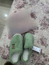 安尚芬 居家棉拖鞋男女士时尚百搭可爱萌兔柔软舒适防滑 情侣鞋 绿色【小熊】 38-39 适合37-38 实拍图