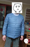 鸭鸭（YAYA）佟丽娅同款轻薄羽绒服男女同款短款休闲内胆薄款冬季保暖防寒外套 雾霾蓝-YE3C700311Y 3XL 实拍图