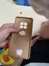 博巴特 奢华大气狮子手腕带支架适用iphone苹果手机壳可背带斜挎挂绳 棕色素皮 爱心腕带＋挂绳 华为Mate50 实拍图
