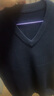 恒源祥男装2022秋冬新款中年毛线背心男士V领纯色加厚羊毛背心无袖针织 上青 加厚 2XL 恒源祥 54/120/175 建议（160-175斤） 实拍图