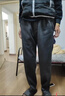 老爷车春秋老年人松紧腰休闲裤子男宽松运动裤中老年加绒直筒裤爸爸长裤 秋冬【薄绒摇粒绒】灰色 3XL 建议体重140-160斤 实拍图