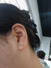 YYEU 和田玉S925银耳钉女养耳洞耳环女气质简约时尚耳钉女 金色  晒单实拍图
