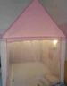 蒂米妮儿童帐篷室内游戏屋小房子城堡公主屋睡觉过家家玩具蚊帐生日礼物 粉色帐篷【PVC杆】 帐篷+彩灯+云朵+蝴蝶 实拍图