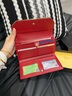 班亚奴（banyanu）钱包女长款三折2025新款女士皮夹时尚真皮大容量多卡位品牌钱夹 酒红色-防盗刷 实拍图