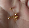喜上眉梢喜饰黄金古法金珠999足金散珠硬金光面磨砂转运珠路路通圣诞礼物 3mm 重工古法珠四颗  0.4g 实拍图