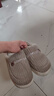 福虹辰2025踩屎感棉拖鞋女士厚底防滑冬季外穿居家情侣保暖学生棉拖男 卡其色(竖条小熊) 42-43 适合41-42 实拍图