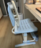 育才儿童学习椅子中小学生写字椅写作业可升降调节家用书桌椅靠背座椅 云感款升降40-52cm+脚踏 蓝色科技皮 实拍图