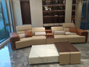 TAZA 沙发  意式极简模块沙发 别墅全屋定制客厅系列 现代轻奢沙发 Top Notch V级 全真皮 374cm 【模块1+5+1】 实拍图