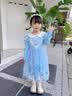 蓓然美爱莎公主裙春夏2026艾莎网纱裙女童连衣裙儿童聚会服生日礼物 蓝裙+披纱 110 实拍图