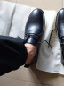 波图蕾斯皮鞋男士时尚舒适系带正装商务休闲鞋英伦风板鞋男 1181 黑色 42 实拍图