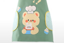 贝瑞加（Babyprints）儿童围裙宝宝罩衣小孩画画反穿衣防水防脏带袖套 绿小熊 实拍图