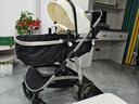 纽贝耳newber婴儿车 婴儿推车 婴儿车0-3岁用折叠可坐可躺带减震 可换向 黑白  优质pu皮+抑菌护脊睡板 实拍图