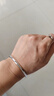 梵际银手镯女9999足银素圈光面闭口实心简约小众年轻款送女友七夕礼物 20克-内径52mm 建议体重75-85斤 实拍图