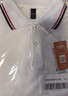 罗蒙男童短袖polo衫校园服饰春夏T恤女童班服 条纹白色短袖POLO衫130 实拍图