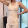 Mom Jane哺乳背心吊带纯棉孕妇装春秋款打底衫内搭喂奶月子服内衣免穿文胸 粉印樱桃（莫代尔棉-可拆罩杯） M(建议体重85-100斤) 实拍图