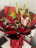 幽客玉品鲜花速递红玫瑰花束表白求婚送女友老婆生日礼物全国同城配送 19朵红玫瑰百合混搭花束 实拍图
