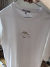 卡宾【凉感】金线刺绣短袖T恤简约黑白POLO衫 漂白色02 50/175/L  实拍图