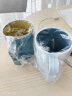 JAJALIN 简约洗漱杯牙刷杯加厚牙缸 刷牙杯情侣牙杯北欧式塑料杯 淡蓝色 实拍图