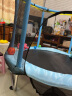 曼迪卡威（Mdikawe）蹦蹦床室内家用儿童宝宝弹跳跳床小孩玩具成人健身带护网 扶手单杠款蓝/直径1.4M承重700斤 加厚护网/吸盘静音防滑腿 实拍图