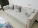华莱德简约现代科技布艺沙发小户型客厅双人出租房卧室公寓三人简易网红 洣白色 双人座(加乳胶层) 实拍图