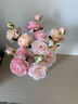 黛莉森仿真玫瑰花假花婚礼装饰花摆设客厅餐厅永生花摆件生日礼物送女友 10枝玫瑰-浅粉 实拍图