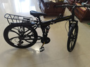 凤凰（Phoenix） 凤凰自行车可折叠山地车路虎男士成年人变速女式越野公路单车 六刀消黑/折叠双避震/全竞速轴承 24寸24速【参考：138-168cm】 实拍图