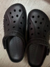 卡骆驰（crocs）男鞋女鞋洞洞鞋 25秋季新款沙滩鞋情侣鞋涉水鞋轻便拖鞋透气凉鞋 贝雅基础款/黑色/建议拍小一码 42 41-42 260mm 实拍图