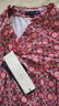 MORELINE沐兰艺术印花木耳边长袖衬衣女2024春装新款气质显白减龄针织衬衫 啡红花 40/L 晒单实拍图