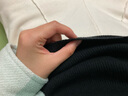 betu百图女装秋季新款毛针织衫长袖V型翻领套头上衣针织衫女2208T04 黑色 L （米白预售11/19发货） 实拍图