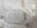 CNCOB超五类水晶头非屏蔽工程级镀金纯铜cat5e家用网络监控rj45网线接头超5类水晶头 100颗/盒 CN-1001 实拍图