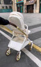 qborn白鹿新生儿小孩米色婴儿车高景观双向轻便折叠宝宝儿童推车 玉兰白 实拍图