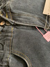 红蜻蜓牛仔裤女加绒裤女新款2025年秋季高腰萝卜老爹裤子女装休闲长裤子 灰蓝色加绒 M 实拍图