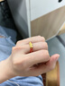 中国黄金招财貔貅黄金戒指男女求婚情侣对戒生日礼物送女友老婆纪念日 招财貔貅黄金戒指-红绳 实拍图