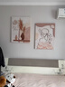 屿见尔奶油风卧室床头装饰画简约高级感抽象线条人物挂画原木风组合壁画 A款-优雅时光 50*70cm 无框画（油画布+光油效果） 实拍图
