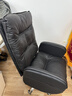 英斯迪尔（INSDEA）家用老板椅舒适久坐办公椅电脑椅可躺靠背椅书房书桌商务沙发座椅 黑色-纳米皮【高弹海绵】 铝合金脚 实拍图
