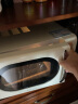 格兰仕（Galanz）复古微波炉 家用20L 小型迷你 简单旋钮操控 易清洁平板加热 智能自动菜单 米白色 实拍图