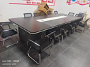 栗棠办公家具会议桌大型会议桌长桌简约现代会议室接待长条洽谈桌组合 楷模橡木色 3.5*1.5米会议桌+12把椅子 实拍图