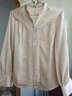 尚都比拉通勤优雅立领三粒扣半开襟设计感衬衫女秋季长袖上衣 香槟杏 L  实拍图