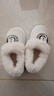 大嘴猴（paul frank）棉拖鞋女舒适情侣毛绒厚底棉鞋包跟外穿保暖棉靴米白40-41PF172 实拍图