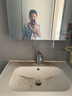 摩恩（MOEN）浴室镜柜 铝合金浴室收纳单独镜柜 卫生间镜柜 隔板可调铝合金柜黑60cm+高清镜 实拍图