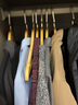 喜泽实木衣架子大衣防滑衣服挂无痕衣服撑子木衣撑衣服架子西服衣挂 原木 30个装 实拍图