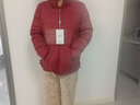 缇米媗小个子妈妈秋冬轻薄羽绒服外套中老年女大码洋气羽绒棉服短款棉袄 橘红色（白鸭绒38）现货直发 XL 建议穿110-120斤 实拍图