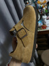 东园物作真皮休闲日系外穿舒适百搭真皮软木男女款圆头平底防滑全包勃肯鞋 姜黄色 36 【偏大一码】 实拍图