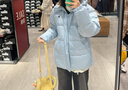 adidas 拒水防泼防风保暖鸭绒羽绒服面包服男女同款阿迪达斯官方 蓝色   XXS 实拍图