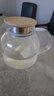 诗米乐 冷水壶凉水壶玻璃茶壶耐热烧水壶煮泡茶壶果汁壶大容量凉白开壶 单壶 1.25升（竹盖款） 实拍图