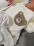 布昔熊【2件装】新生婴儿儿0-3月半背衣四季纯棉上衣初生婴儿宝宝长袖衣 三层保暖2件装（黄熊头+米眼镜） 52 （0-1个月9斤以内） 实拍图