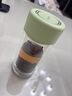 富光玻璃杯女双层隔热迷你小号容量透明花茶水杯子 绿色210ml 实拍图